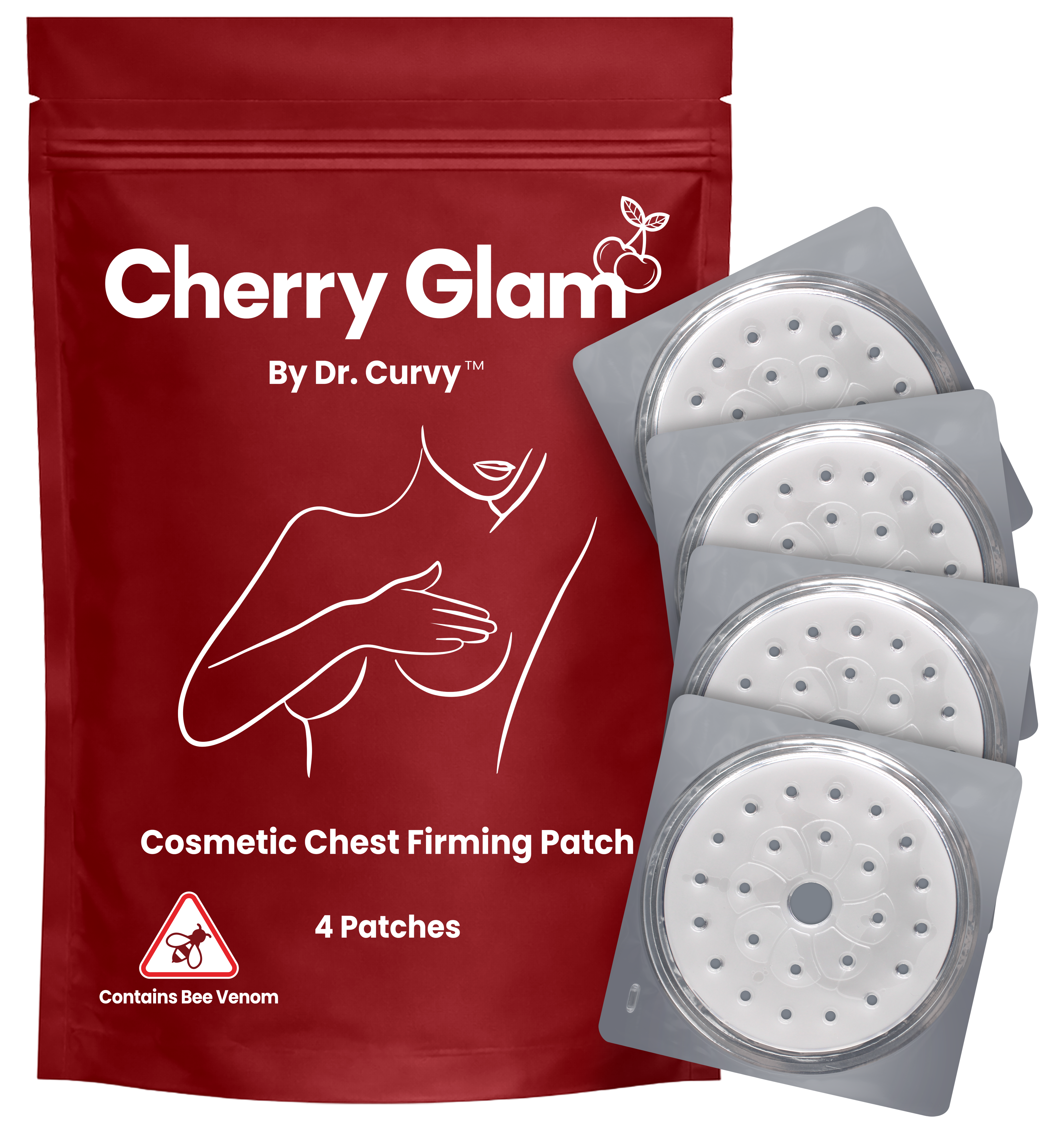 Cherry Glam by Dr. Curvy breast and chest skincare patches